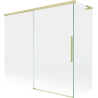 Mexen Rox L Duschabtrennung 2-flügelig verschiebbar 170 + 75 x 150 cm, transparent, gebürstetes Gold - 8C9L-170-075-55-00