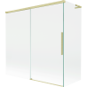 Mexen Rox L Two-panel Sliding Bath Screen 160 + 80 x 150 cm, Transparent, Brushed Gold - 8C9L-160-080-55-00