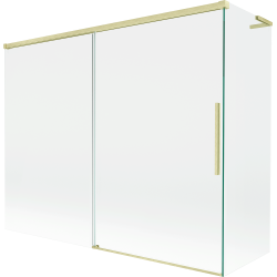 Mexen Rox L 2-tiivaline liuglev vanni ekraan 190 + 80 x 150 cm, läbipaistev, harjatud kuldne - 8C9L-190-080-55-00