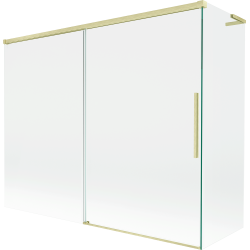 Mexen Rox L panel de ducha deslizante de 2 hojas 190 + 80 x 150 cm, transparente, dorado cepillado - 8C9L-190-080-55-00