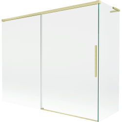 Mexen Rox L paroi de baignoire à 2 volets coulissants 190 + 80 x 150 cm, transparent, or brossé - 8C9L-190-080-55-00