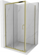 Mexen Apia sliding shower cabin 90 x 90 cm, transparent, gold - 840-090-090-50-00