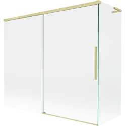 Mexen Rox L tuš-paravan s dva klizna krila 180 + 90 x 150 cm, proziran, zlatni brušeni - 8C9L-180-090-55-00