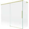 Mexen Rox L Duschabtrennung 2-flügelig verschiebbar 180 + 90 x 150 cm, transparent, gold gebürstet - 8C9L-180-090-55-00