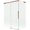 Mexen Rox L 2-delige verschuifbare badwandscherm 120 + 70 x 150 cm, transparant, roze goud - 8C9L-120-070-60-00