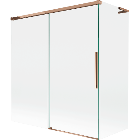 Mexen Rox L 2-wing sliding bath screen 150 + 70 x 150 cm, transparent, rose gold - 8C9L-150-070-60-00
