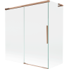 Mexen Rox L parawan nawannowy 2-skrzydłowy rozsuwany 150 + 70 x 150 cm, transparent, różowe złoto - 8C9L-150-070-60-00