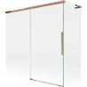 Mexen Rox L parawan nawannowy 2-skrzydłowy rozsuwany 160 + 70 x 150 cm, transparent, różowe złoto - 8C9L-160-070-60-00