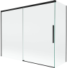 Mexen Rox parawan nawannowy 2-skrzydłowy rozsuwany 190 + 80 x 150 cm, transparent, czarny - 8C9-190-080-70-00