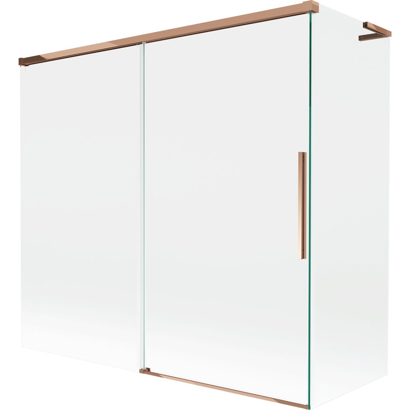 Mexen Rox L vanniseinapaneel, 2-osalised liuguksed 170 + 70 x 150 cm, läbipaistev, roosa kuld - 8C9L-170-070-60-00