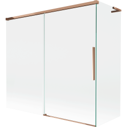 Mexen Rox L klizni paravan za kadu s 2 krila, prozirni, ružičasto zlato 170 + 75 x 150 cm - 8C9L-170-075-60-00