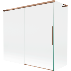 Mexen Rox L parawan nawannowy 2-skrzydłowy rozsuwany 170 + 75 x 150 cm, transparent, różowe złoto - 8C9L-170-075-60-00