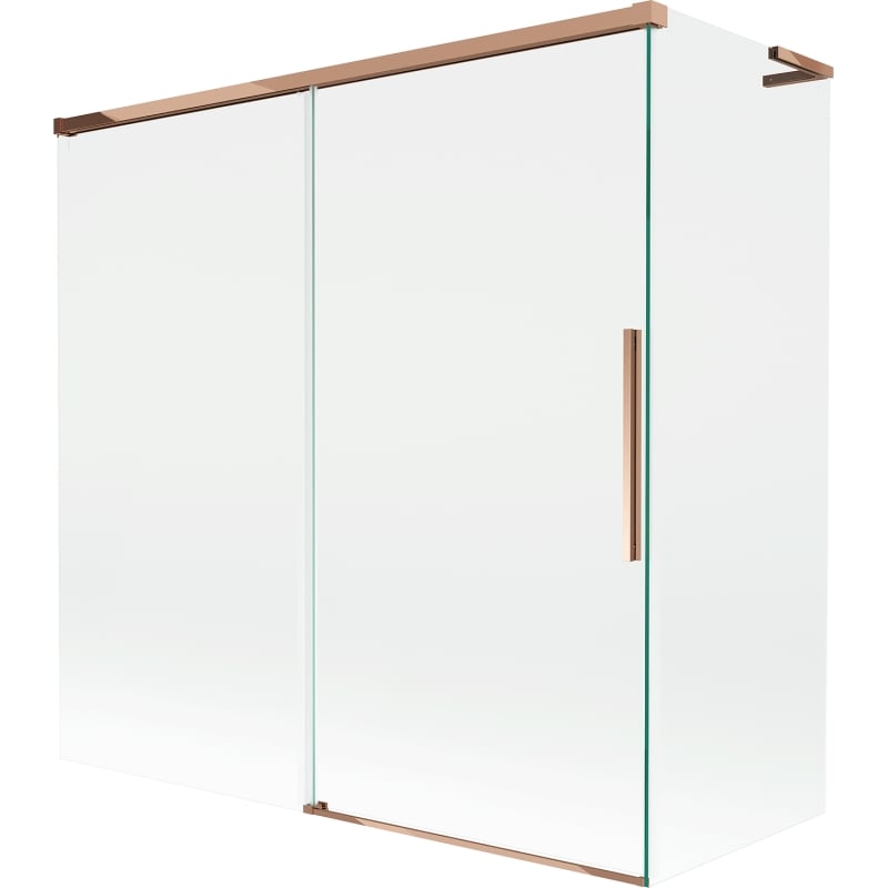 Mexen Rox L vanniekraan 2-osaline lükanduks 160 + 80 x 150 cm, läbipaistev, roosa kuld - 8C9L-160-080-60-00