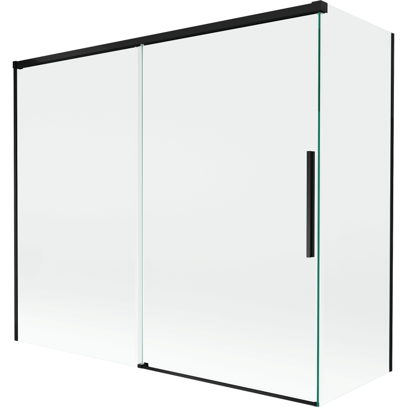 Mexen Rox Duschabtrennung 2-flügelig, verschiebbar 180 + 90 x 150 cm, transparent, schwarz - 8C9-180-090-70-00