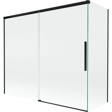 Mexen Rox Duschabtrennung 2-flügelig, verschiebbar 180 + 90 x 150 cm, transparent, schwarz - 8C9-180-090-70-00