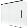 Mexen Rox badwand 2-delige schuifwand 180 + 90 x 150 cm, transparant, zwart - 8C9-180-090-70-00