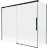 Mexen Rox Duschabtrennung 2-flügelig, verschiebbar 180 + 90 x 150 cm, transparent, schwarz - 8C9-180-090-70-00