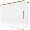 Mexen Rox L Badewannenabtrennung 2-flügelig verschiebbar 190 + 80 x 150 cm, transparent, Roségold - 8C9L-190-080-60-00