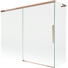 Mexen Rox L kahepoolne vannitoa vahesein, lükanduks 190 + 80 x 150 cm, läbipaistev, roosa kuld - 8C9L-190-080-60-00