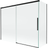 Mexen Rox Badewannenabtrennung 2-flügelig verschiebbar 190 + 90 x 150 cm, transparent, schwarz - 8C9-190-090-70-00