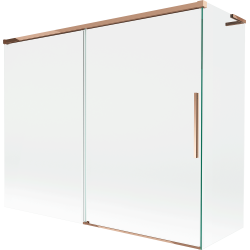 Mexen Rox L painel de banheira com 2 folhas de correr 190 + 90 x 150 cm, transparente, ouro rosa - 8C9L-190-090-60-00