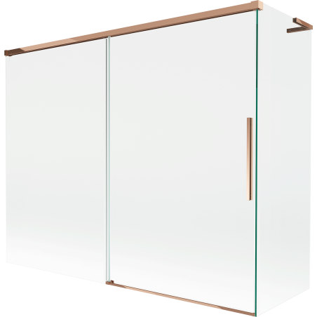 Mexen Rox L vanniparavan kahele poole avatud, 190 + 90 x 150 cm, läbipaistev, roosa kuld - 8C9L-190-090-60-00