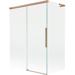 Mexen Rox L klizno staklo za tuš 2-krilni klizni 120 + 70 x 150 cm, prozirno, brušeni bakar - 8C9L-120-070-65-00