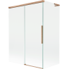 Mexen Rox L Badewannenfaltwand 2-flügelig, verschiebbar 120 + 70 x 150 cm, transparent, gebürstetes Kupfer - 8C9L-120-070-65-00