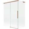 Mexen Rox L vannisein ekraan, 2-ukseline lükanduks 120 + 70 x 150 cm, läbipaistev, harjatud vask - 8C9L-120-070-65-00