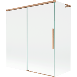 Mexen Rox L vannas ekrāns ar 2 bīdāmām 150 + 70 x 150 cm, caurspīdīgs, matēts varš - 8C9L-150-070-65-00