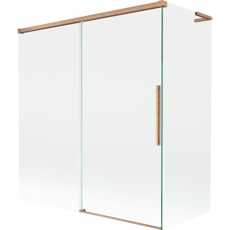 Mexen Rox L 2-krilni klizni tuš paravan 150 + 70 x 150 cm, transparentan, brušeni bakar - 8C9L-150-070-65-00