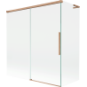 Mexen Rox L 2-krilni klizni tuš paravan 150 + 70 x 150 cm, transparentan, brušeni bakar - 8C9L-150-070-65-00
