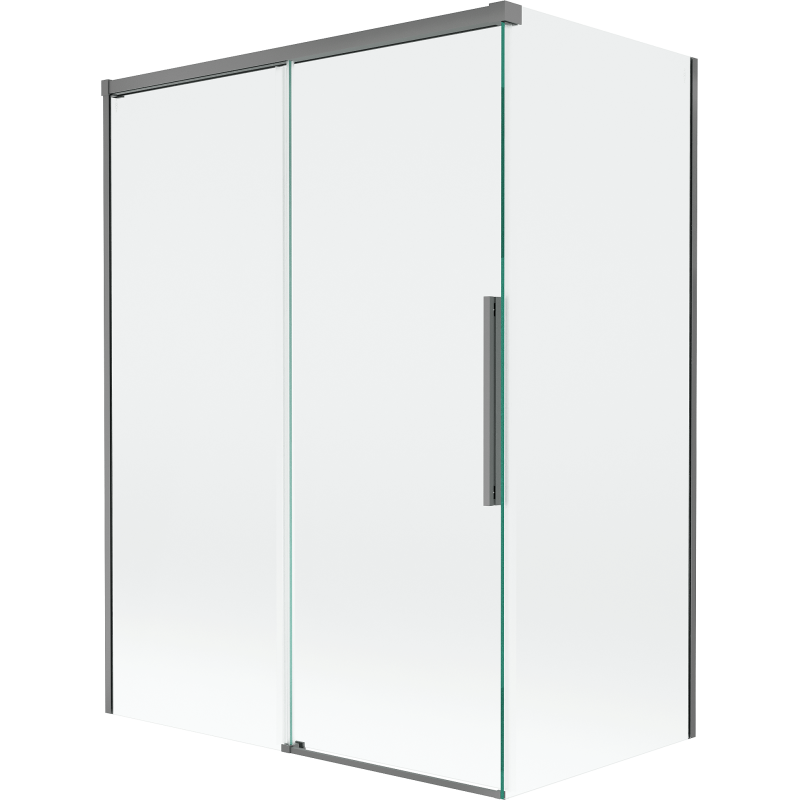 Mexen Rox 2-flügelige, verschiebbare Badewannenabtrennung 120 + 70 x 150 cm, transparent, gun metal - 8C9-120-070-95-00