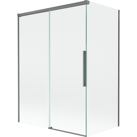 Mexen Rox 2-flügelige, verschiebbare Badewannenabtrennung 120 + 70 x 150 cm, transparent, gun metal - 8C9-120-070-95-00