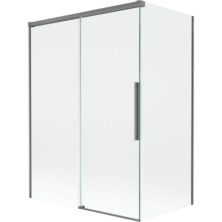 Mexen Rox 2-panel sliding shower screen 120 + 70 x 150 cm, transparent, gun metal - 8C9-120-070-95-00