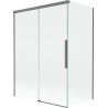 Mexen Rox 2-flügelige, verschiebbare Badewannenabtrennung 120 + 70 x 150 cm, transparent, gun metal - 8C9-120-070-95-00