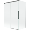 Mexen Rox parawan nawannowy 2-skrzydłowy rozsuwany 120 + 70 x 150 cm, transparent, gun metal - 8C9-120-070-95-00