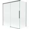 Mexen Rox badwand, 2-delig schuifbaar 140 + 70 x 150 cm, transparant, kanonnenmetaal - 8C9-140-070-95-00