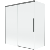 Mexen Rox Duschwand für Badewannen, 2-flügelig, verschiebbar, 140 + 70 x 150 cm, transparent, Gun Metal - 8C9-140-070-95-00
