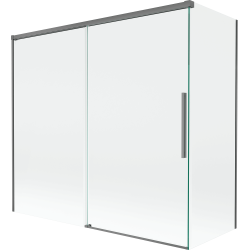 Mexen Rox 2-wing sliding bath screen 170 + 70 x 150 cm, transparent, gun metal - 8C9-170-070-95-00