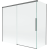 Mexen Rox Badewannenfaltwand 2-teilig verschiebbar 170 + 70 x 150 cm, transparent, Gun Metal - 8C9-170-070-95-00