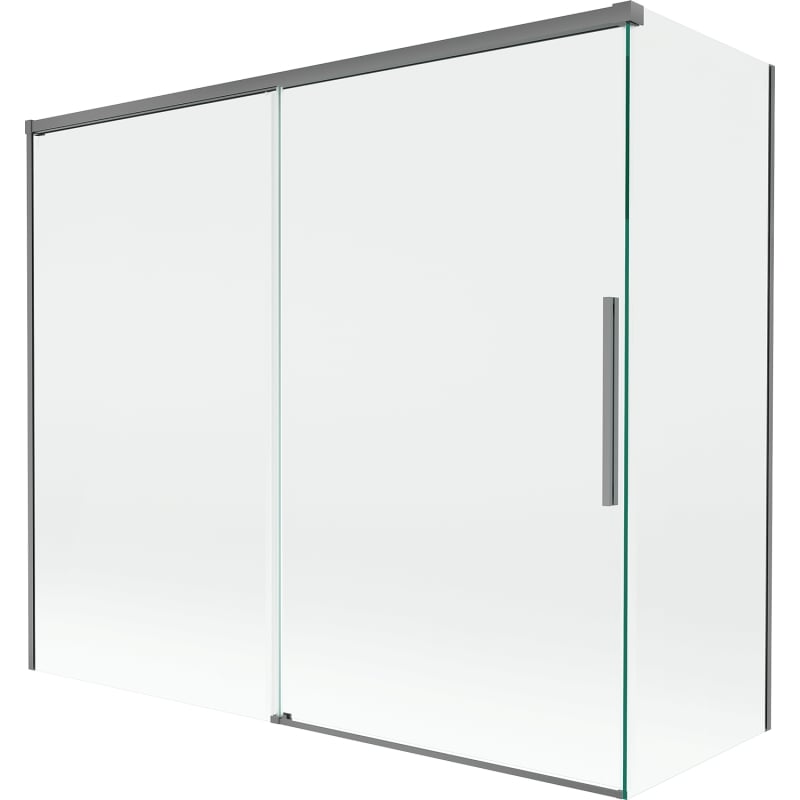Mexen Rox 2-osaline lükanduv dušisein 180 + 80 x 150 cm, läbipaistev, gun metal - 8C9-180-080-95-00