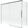 Mexen Rox Badewannenabtrennung 2-flügelig verschiebbar 180 + 80 x 150 cm, transparent, Gun Metal - 8C9-180-080-95-00