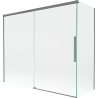 Mexen Rox klizna paravana 2-panelna klizna 180 + 80 x 150 cm, prozirna, mat metal - 8C9-180-080-95-00