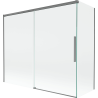 Mexen Rox parawan nawannowy 2-skrzydłowy rozsuwany 180 + 80 x 150 cm, transparent, gun metal - 8C9-180-080-95-00