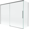 Mexen Rox Pomični paravan za kadu s dva krila 190 + 80 x 150 cm, prozirni, tamno sivi - 8C9-190-080-95-00