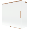 Mexen Rox L parawan nawannowy 2-skrzydłowy rozsuwany 160 + 75 x 150 cm, transparent, miedź szczotkowana - 8C9L-160-075-65-00