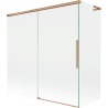 Mexen Rox L Badewannenfaltwand 2-flügelig verschiebbar 160 + 80 x 150 cm, transparent, gebürstetes Kupfer - 8C9L-160-080-65-00
