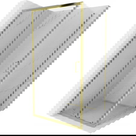 Mexen Apia skjutduschkabin 100 x 100 cm, transparent, guld - 840-100-100-50-00