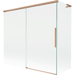 Mexen Rox L klizna stijenka za tuš 2-krilna klizna 170 + 80 x 150 cm, prozirna, brušeni bakar - 8C9L-170-080-65-00